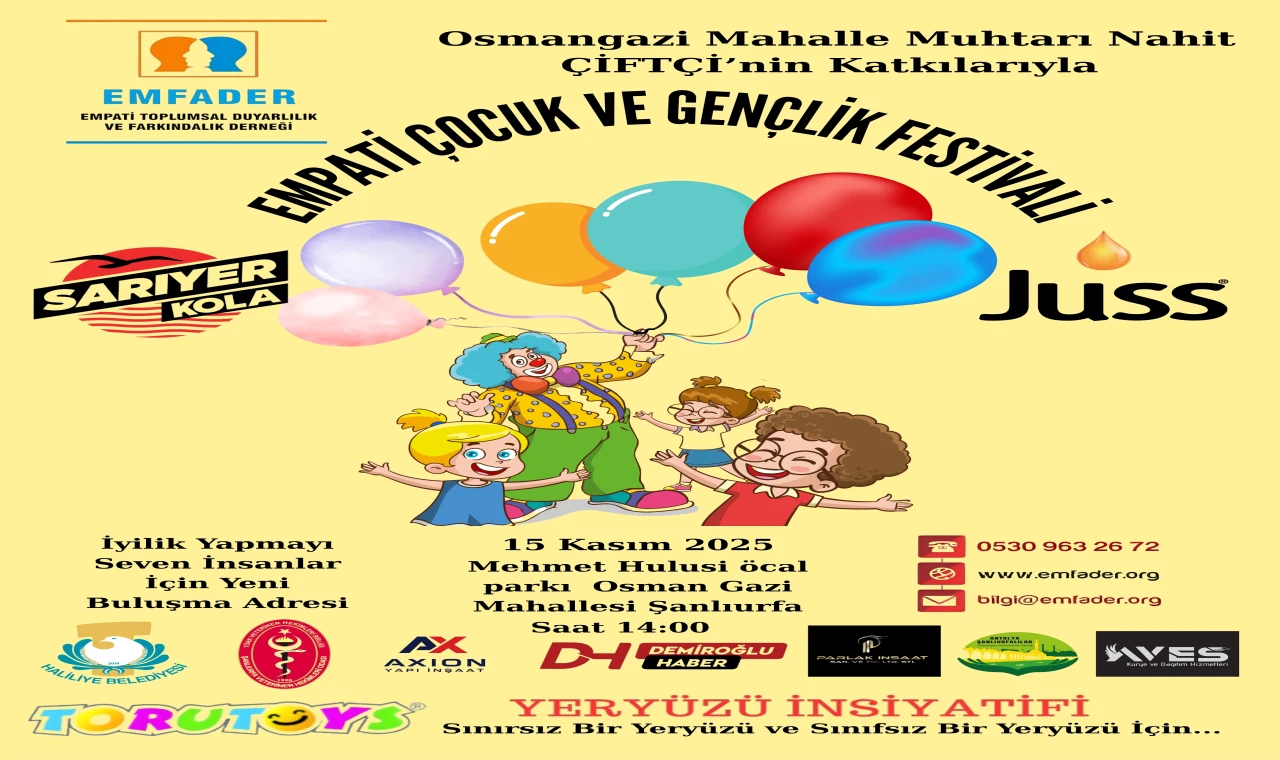 Şanlıurfa’da Empati Rüzgarı: Çocuklar İçin Dayanışma Dolu Festival