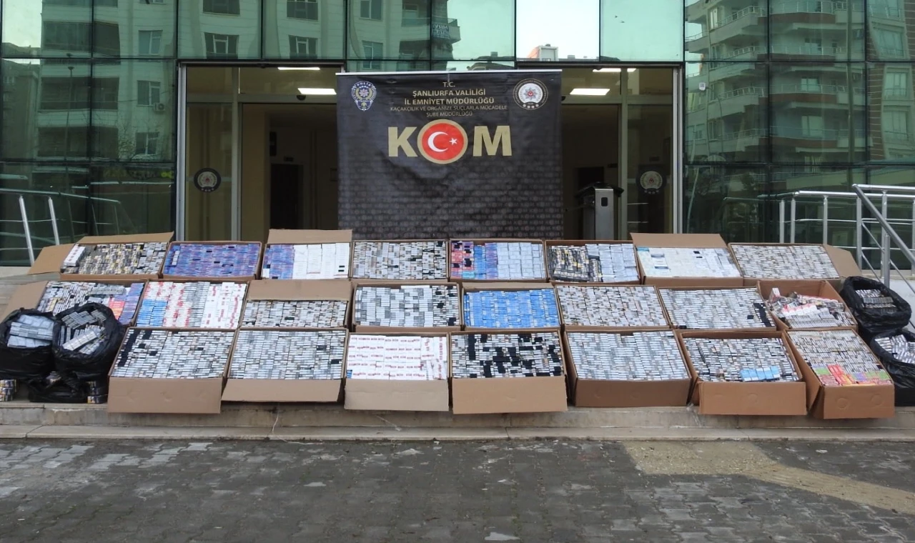 Şanlıurfa’da 2,5 milyon liralık kaçak sigara operasyonu
