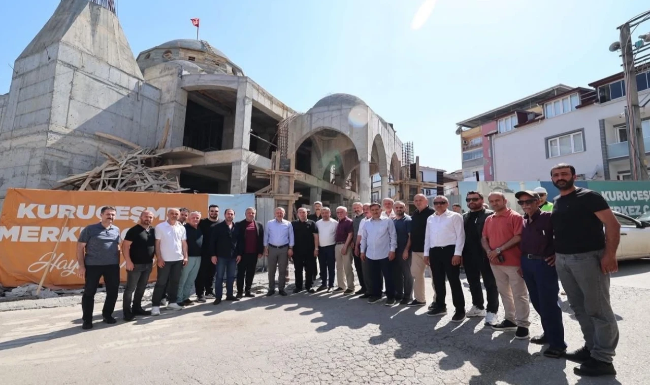 Kocaeli’de Kuruçeşme Merkez Camii inşaatı hızlı ilerliyor