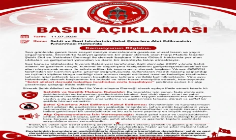 Siverek Şehit Aileleri ve Gazileri Derneğinden Basın Açıklaması